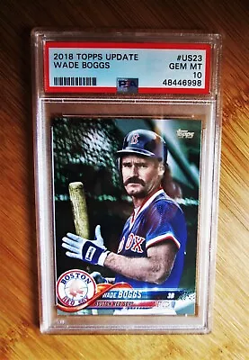 2018 Topps Update #23 WADE BOGGS Boston Red Sox PSA 10 GEM MINT • $79.99