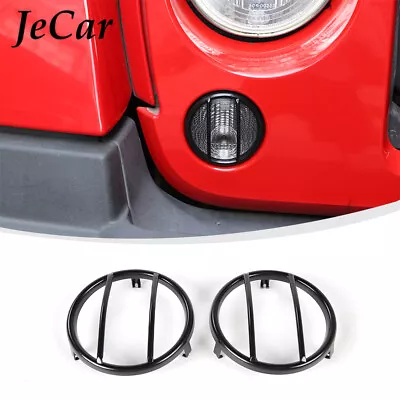 2x Front Turn Signal Light Cover Trim For Jeep Wrangler JK 2007-2018 Accessories • $24.19