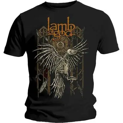 Lamb Of God T Shirt Crow Official Black Classic Rock Metal Merch Mens Tee Unisex • £16.28