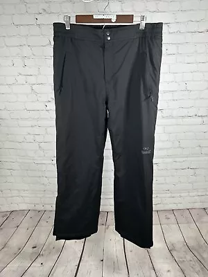 MARKER Ski Snowboard Solid Black Elastic Waist Snow Pants Men’s M (34 X 31) EUC • $24
