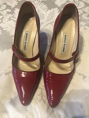 FINAL REDUCTION. Stunning Manolo Blahnik 39 Red Lady Jane Campari Pumps. • £99