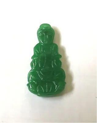 Preowned Chinese  Green Jade Quan Yin Pedant • $139.30