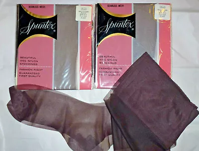 SPUNTEX VINTAGE 100% Nylon Stockings X 2 Pair - Color: Black Size: 9 1/2 - BNIP • $18.99