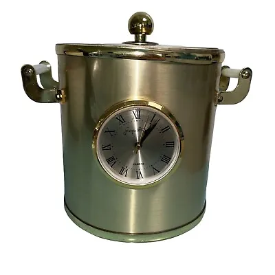 $127.49 • Buy Georges Briard Vintage Ice Bucket Mid Century Modern Gold Clock Front One Size
