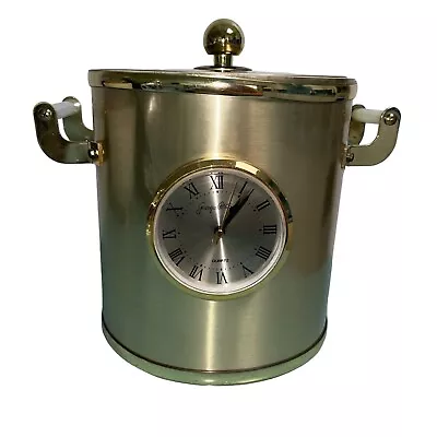 $127.49 • Buy Georges Briard Vintage Ice Bucket Mid Century Modern Gold Clock Front One Size