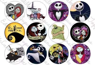 £2.59 • Buy Nightmare Before Christmas Cupcake Toppers Edible Cake Icing Jack Sally