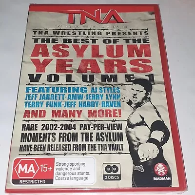 TNA Wrestling : Best Of The Asylum Years Vol 1 (DVD) 2 Disc Set - NEW & SEALED • $11.99