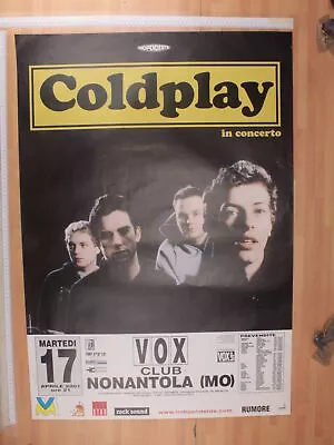 COLDPLAY NONANTOLA 100X70cm 17/04/2001 Concert Poster[MM 0020-B] • £300.36