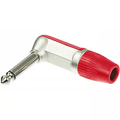 £2.95 • Buy Rean NYS207-2 RED ID 1/4   6.35 Mm TS Mono Right Angle Jack Plug 2 Pole Nickel