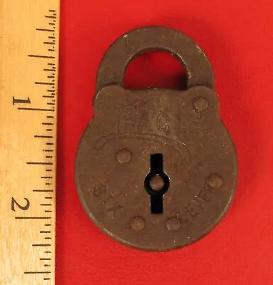 Antique Eagle 6 Lever Padlock Lock !!! • $25