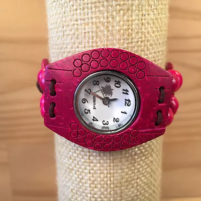 COCONUT BEADS “Hot Pink” Beautiful Women’s Analog Wrist Watch Quartz Wristwatch • $7.99