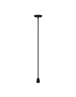 Pendant Light Kit With Full Metal Rod Matte Black • $16.90