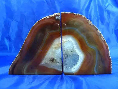 £24.99 • Buy Beautiful Toffee Coloured Agate Crystal Bookends