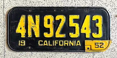 1952/1951 CALIFORNIA License Plate – SHARP ORIGINAL Vintage Antique Auto Tag • $59.99