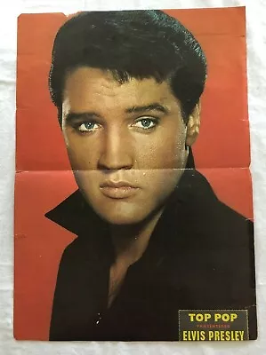 Elvis Presley Danish Vintage Rare 1970s Magazine Poster 42x30 Cm • $19.99