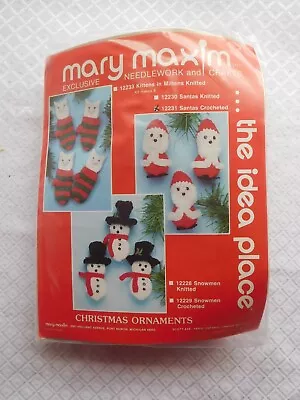 Mary Maxim Santa Christmas Ornament Kit Crochet Sealed Package I Think Makes 6 • $9.99