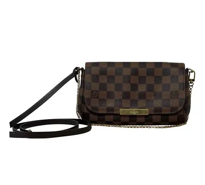 $1595 • Buy LOUIS VUITTON Favorite PM Damier Ebene Crossbody Clutch Discontinued /Sold Out!