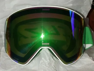 $20 • Buy Cuzaekii Snowboard Goggles W/Case And Cloth - White Frame W/Green Band, NEW!!!