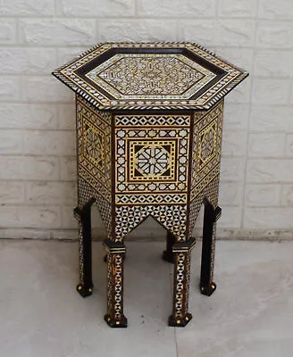 Moroccan Coffee & End Table Bedside Table Entryway Table 24  Wooden Side Table • $658.90