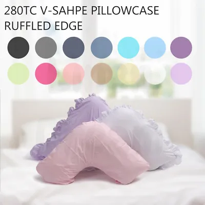 V Shape / Tri / Boomerang Ruffled Pillowcase  ( Multicolor Choose From ) • $10.30