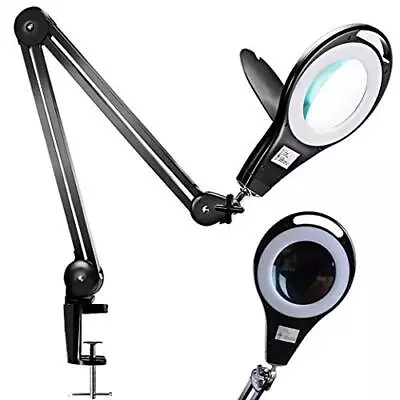 LED Magnifying Glass Desk Lamp For Close Work Craft & Reading Table Light Wi... • $73.25