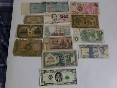 Old Paper Money From Around The World Lot #1 • $17.95