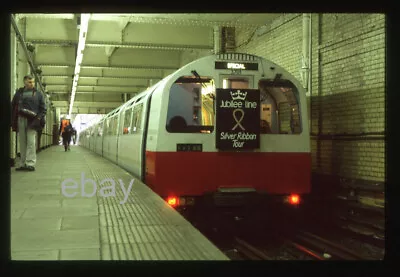 ORIGINAL  Slide -London Underground 1983 Stock At High Street Kensington 1.12.96 • £3.99