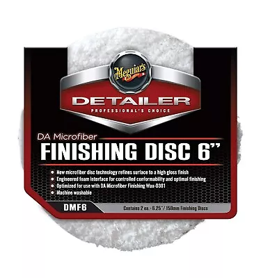 Meguiar's DMF6 DA 6  Microfiber Finishing Disc 2 Pack • $22.94