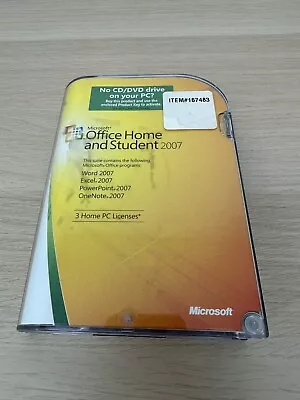 Microsoft MS Office Home And Student 2007 Word Excel PowerPoint OneNote W/ Key • $36.98