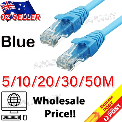 $14.22 • Buy Cat6 Network Cable 5-50M Network Ethernet Lan Cables 100M/1000Mbps NEW