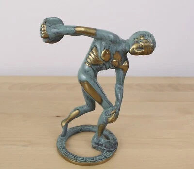 $19.99 • Buy Discobolus Of Myron Greek Discus Thrower Musuem Replica Brass Statue ~ 6  Tall