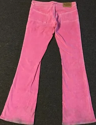 Vtg Von Dutch Faded Low Rise Flared Pants 30 USA Designer Fashion Grunge 90s Y2K • $149.95