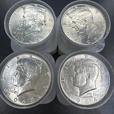 CU BU | 90% Silver 1964 Kennedy Half Dollar 20-Coin Roll BU MS CU UNC • $228.47