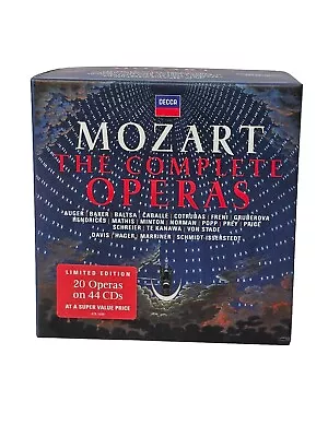 Mozart The Complete Operas Decca Limited Edition 20 Operas On 44 CDs Box Set • $44.97