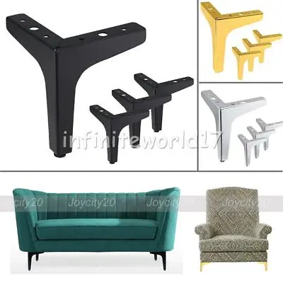 4PCS 10/15cm Furniture Sofa Legs Modern Metal Diamond Triangle Furniture Feet • £11.78