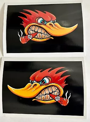 2 Pack Rat Rod Hot Rod Chopper Motorcycle Rat Fink Sticker Vintage Racing  Funny • $4.20