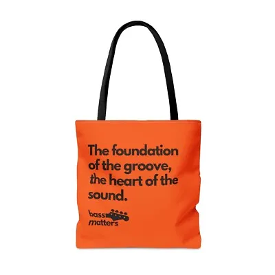 Bass Matters - Tote Bag (AOP) For Bass Players (orange) • $29.99