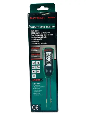 MASTECH MS8910 Smart SMD Tester Tweezers Auto Scan LCD Display NIB Fast Ship • $44.95