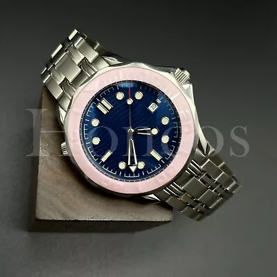 Custom Made MODS SUB Diver 300M Style Watch Auto Movement PINK YM INSERT • $119.99