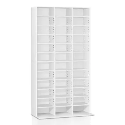 Artiss Bookshelf Display Shelves CD DVD Storage Rack Stand Bookcase White BERT • $144.95