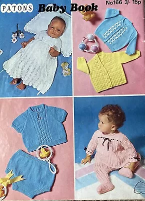 Original Vintage Knitting Pattern Book For Baby 18-19”chest. 22 Patterns • £1.99