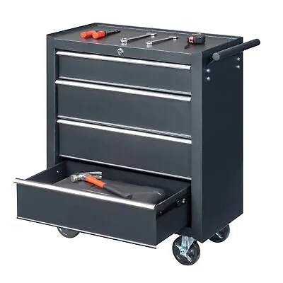 4-Drawer Rolling Tool Chest With Lock & Key Tool Storage Cabinet With Wheels • $159.99