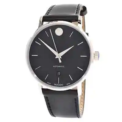 MOVADO Swiss Museum Classic Black Dial Men's Leather Strap AUTOMATIC Date Watch • $499