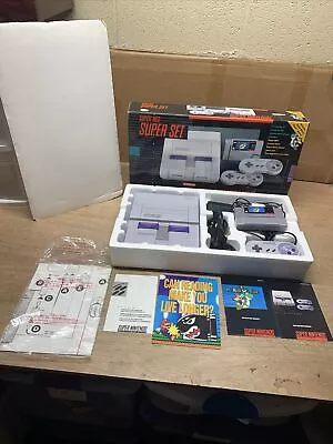 Super Nintendo Control Set Console SNES Super Set Complete In Box CIB TESTED • $299.99