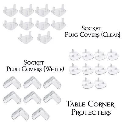 Rubber Furniture Corner Edge Table Cushion Guard Protector Baby Safety SOCKET • £6.99