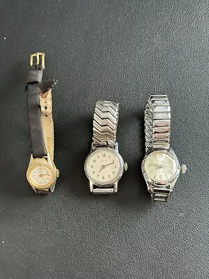 Lot Of 3 Women Vintage Quartz Watch Set Untested - Sears Chateau Sidros • $0.99