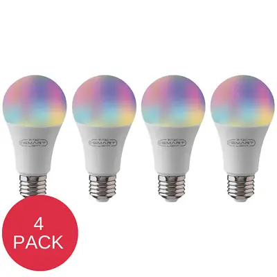 4x Samsung V-TAC RGB LED Smart Light Bulbs E27 Dimmable WIFI Alexa Google • $30.97