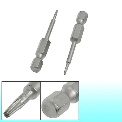 $12.39 • Buy 2 Pcs Magnetic T5 Torx 1.3mm Point Gray Metal Torx Screwdriver Bits