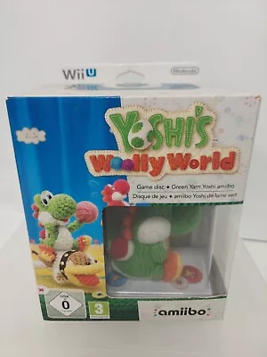 Yoshi's Woolly World Nintendo Wii U Game Big Box Version With Amiibo Figure • £44.99