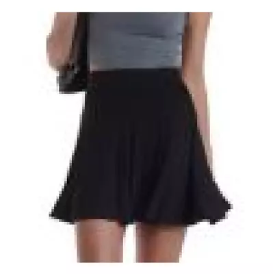 NWT CR Black Skater Circle Flare Elastic Waist Short Mini Skirt XS XXS • $10